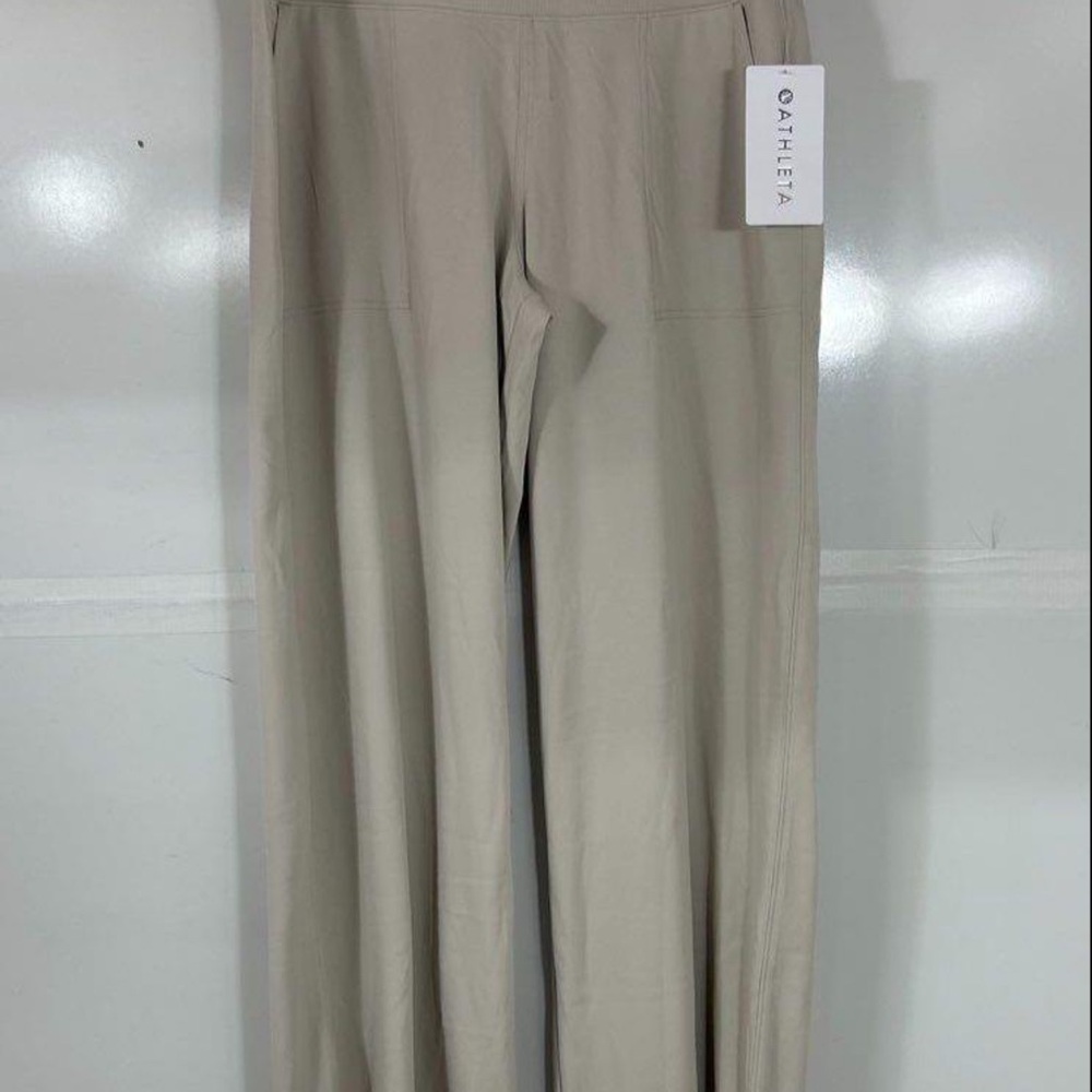 Athleta Venice Wide Leg  cream biege pants women’s large - Picture 2 of 14
